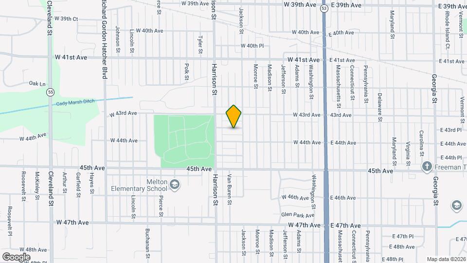 627 W 43rd Pl Map and Location Details