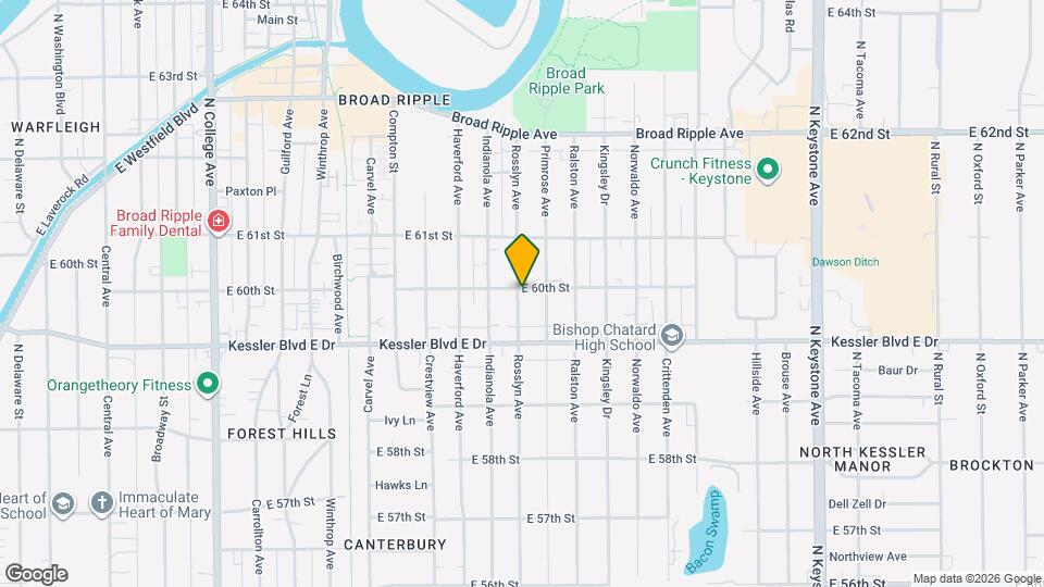 5953 Rosslyn Ave Map and Location Details