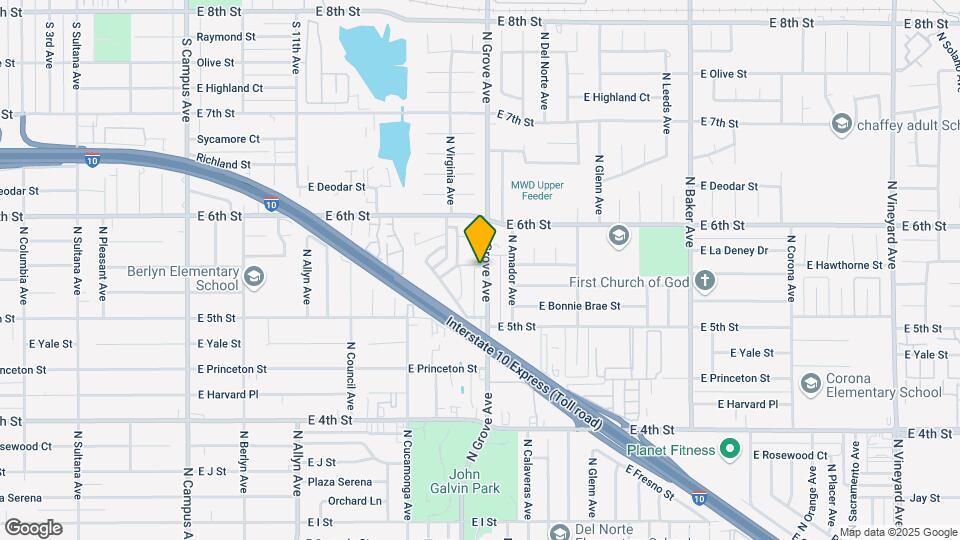 1357 N Grove Ave Map and Location Details