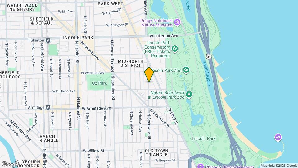 2111 N Sedgwick St, Unit 3 Map and Location Details