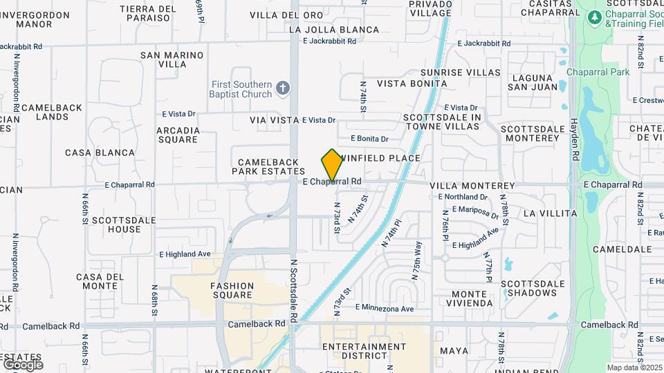 7333 E Chaparral Rd Map and Location Details