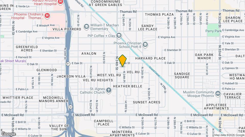 2214 N 24th Pl Map and Location Details