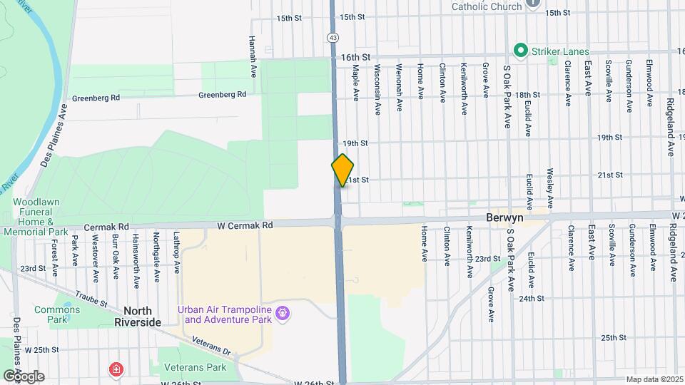 2111 S Harlem Ave Map and Location Details