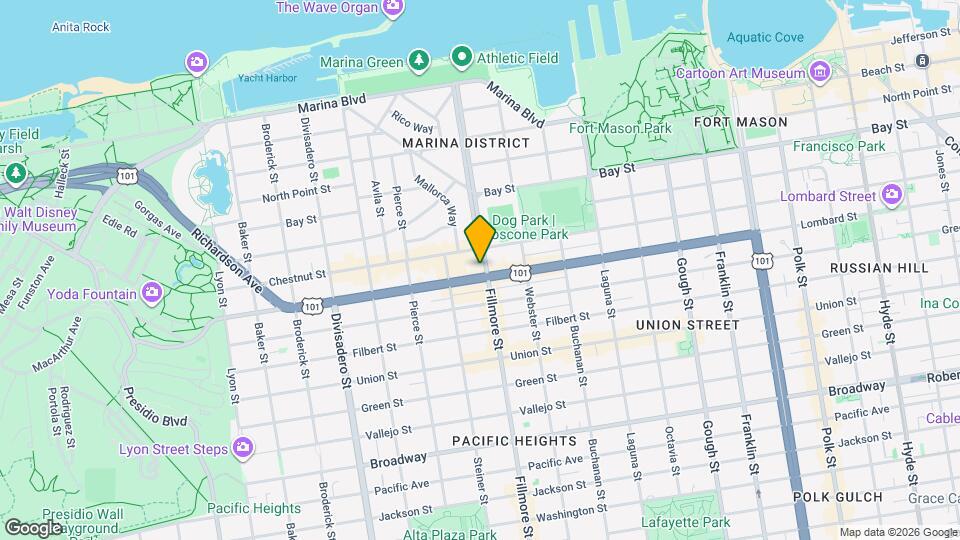 3315 Fillmore St Mapa y Detalles de la Ubicación