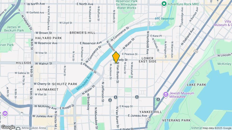 1671 N Van Buren St Map and Location Details