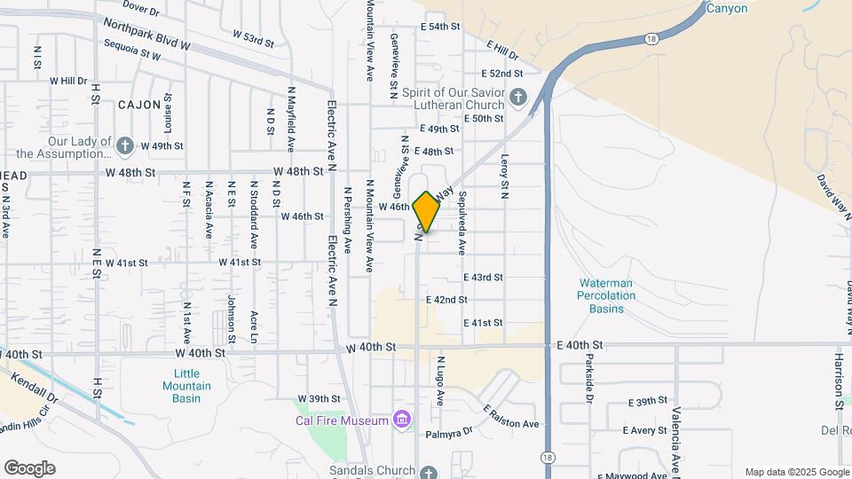 4465 N Sierra Way Map and Location Details