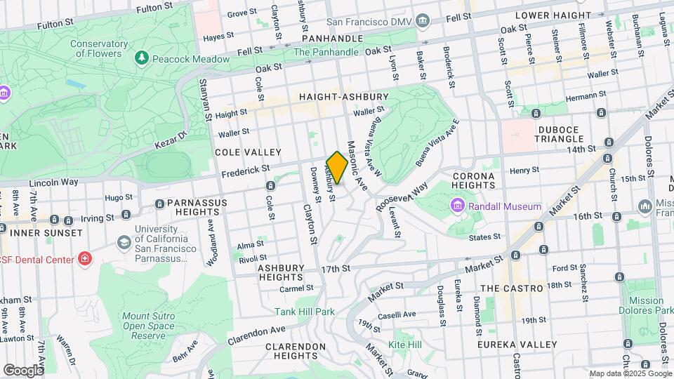 900 Ashbury St Mapa y Detalles de la Ubicación