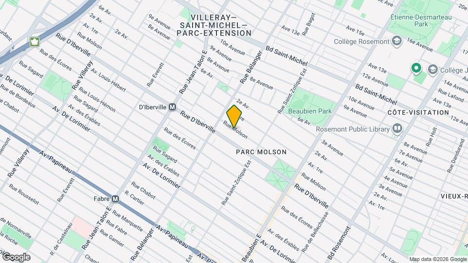 6820-6826 Molson Rue Map and Location Details