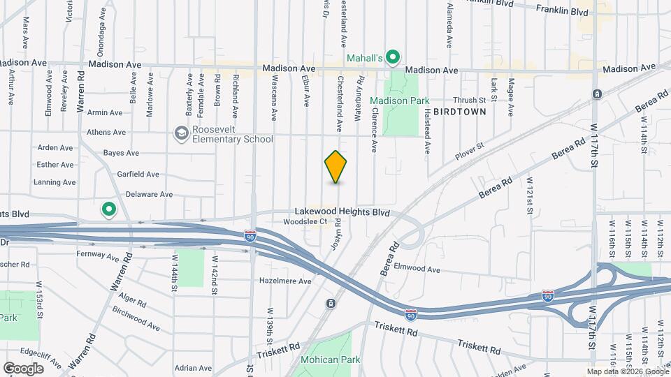 2198 Chesterland Ave Map and Location Details