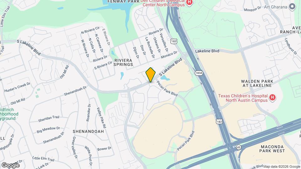 2829 S Lakeline Blvd, Unit 1617 Map and Location Details