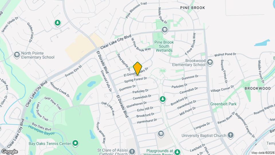 15907 Spring Forest Dr Mapa y Detalles de la Ubicación