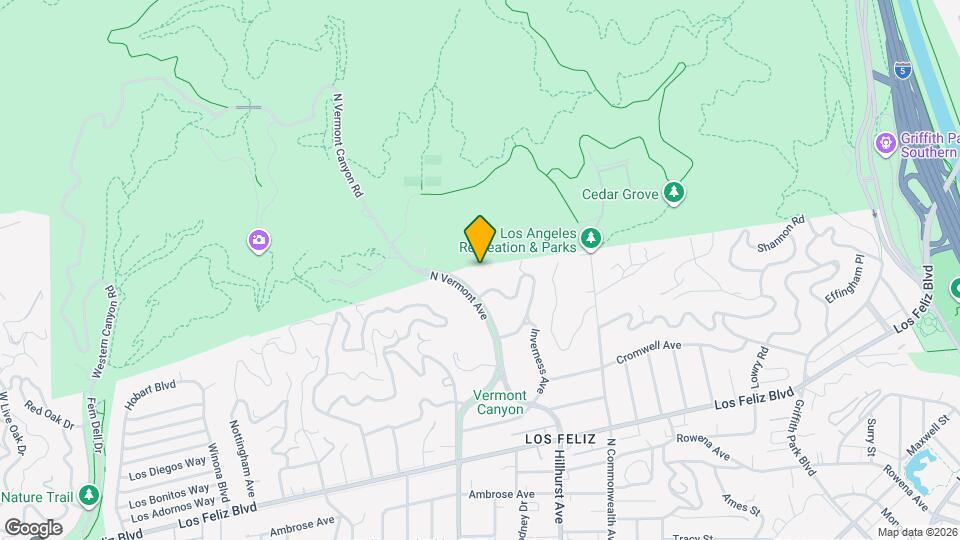 2618 N Vermont Ave, Unit Private Residence Mapa y Detalles de la Ubicación