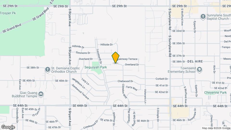 3600 Overland Dr Map and Location Details