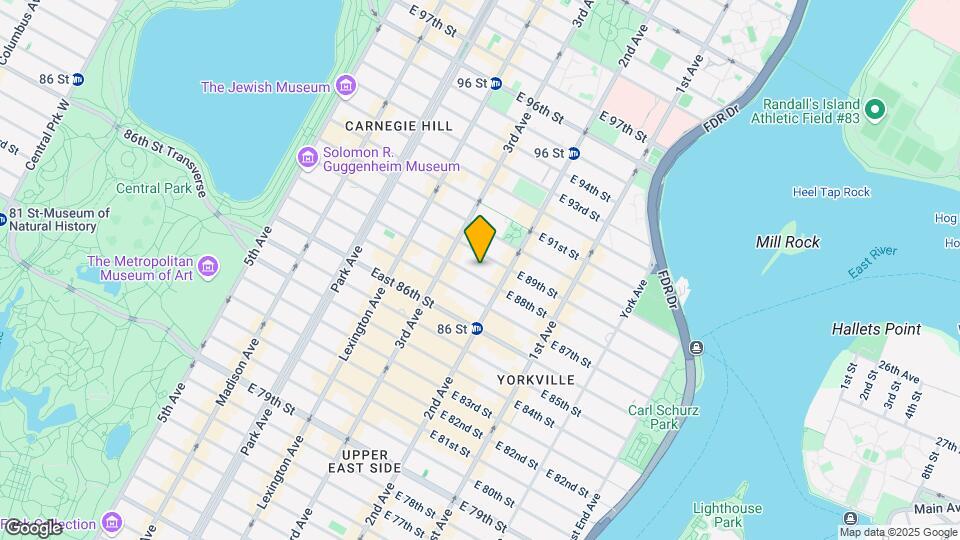 223 E 88th St Map and Location Details