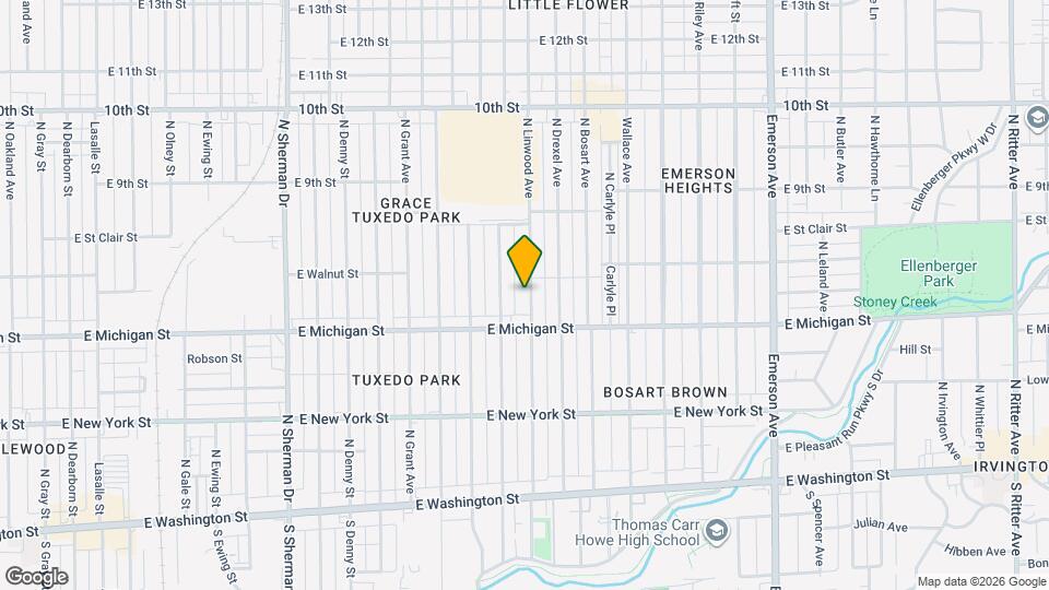 610 N Linwood Ave Map and Location Details
