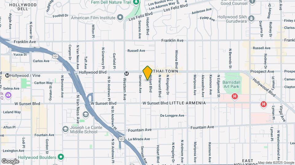 1615-1621 N Hobart Blvd Map and Location Details