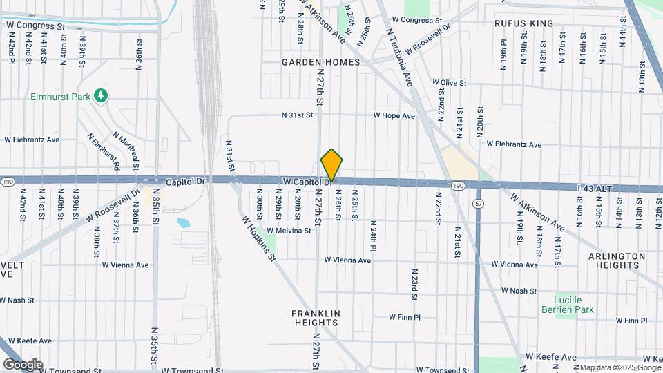 2613 W Capitol Dr Mapa y Detalles de la Ubicación