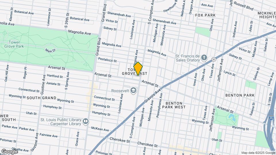 3205 Arsenal St Map and Location Details
