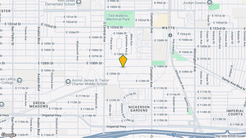 1354 E 108th St Map and Location Details