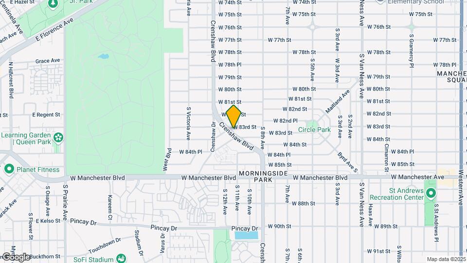 Crenshaw Apartments Mapa y Detalles de la Ubicación