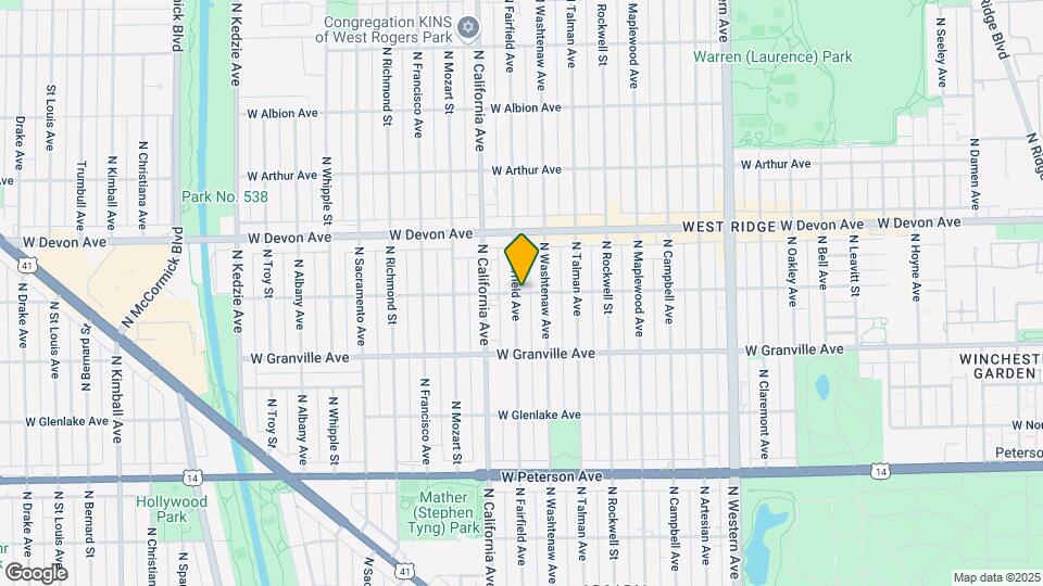 2722 W Rosemont Ave Map and Location Details