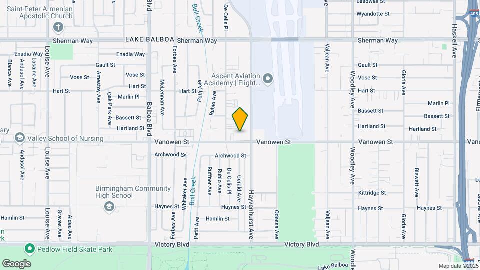 16525 Vanowen St Mapa y Detalles de la Ubicación