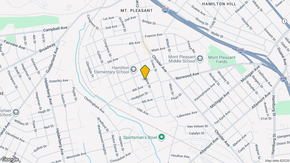 1130 Pleasant St Map and Location Details