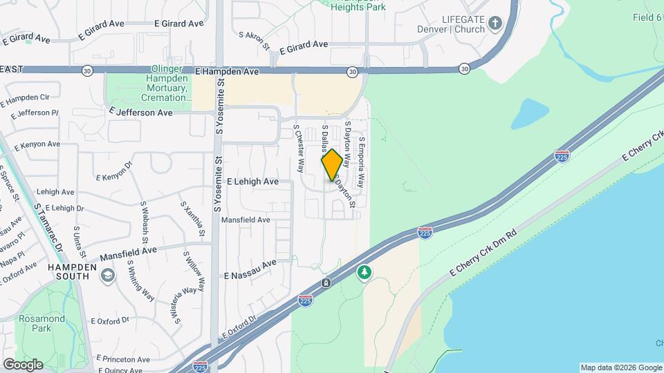 3811 S Dayton St Map and Location Details