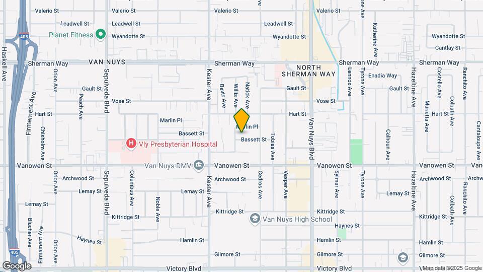14745 Bassett St Map and Location Details