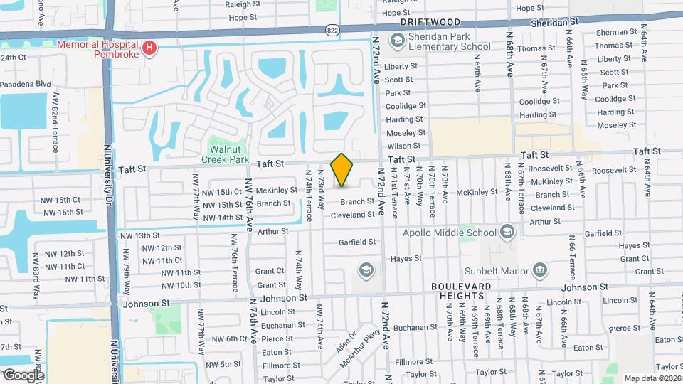 7304 McKinley St Map and Location Details