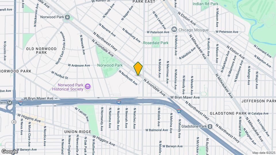 5712 N Avondale Ave Map and Location Details