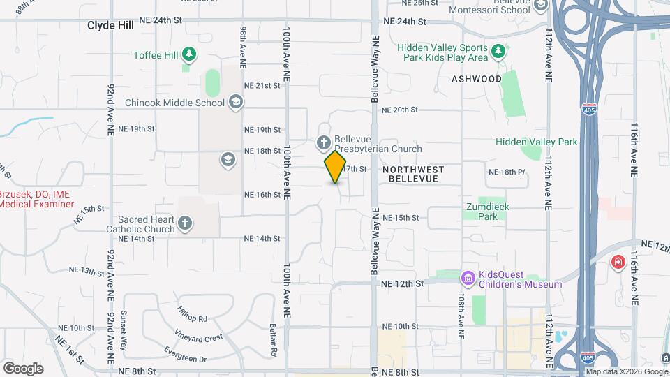 1607 102nd Pl NE Map and Location Details