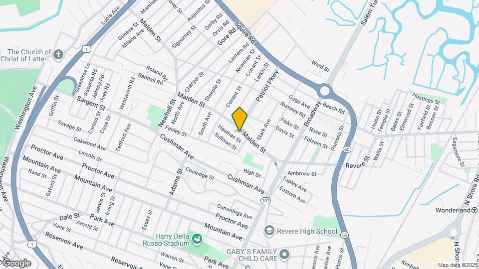 128 Malden St, Unit 2nd floor Map and Location Details