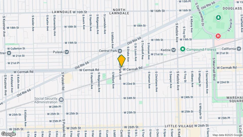 3560-64 W Cermak Rd Mapa y Detalles de la Ubicación