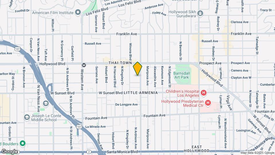 1601 N Normandie Ave Map and Location Details