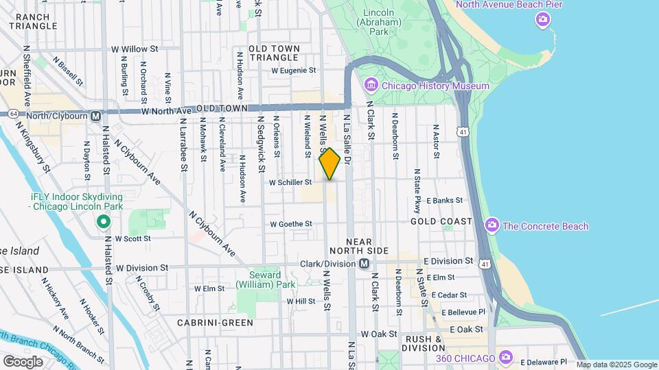 1361 N Wells St Map and Location Details