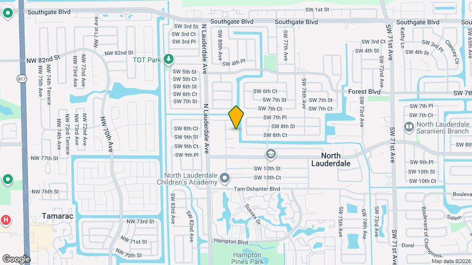 7906 SW 8th St Map and Location Details