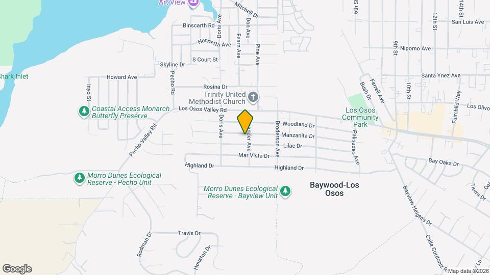 489 Manzanita Dr Map and Location Details