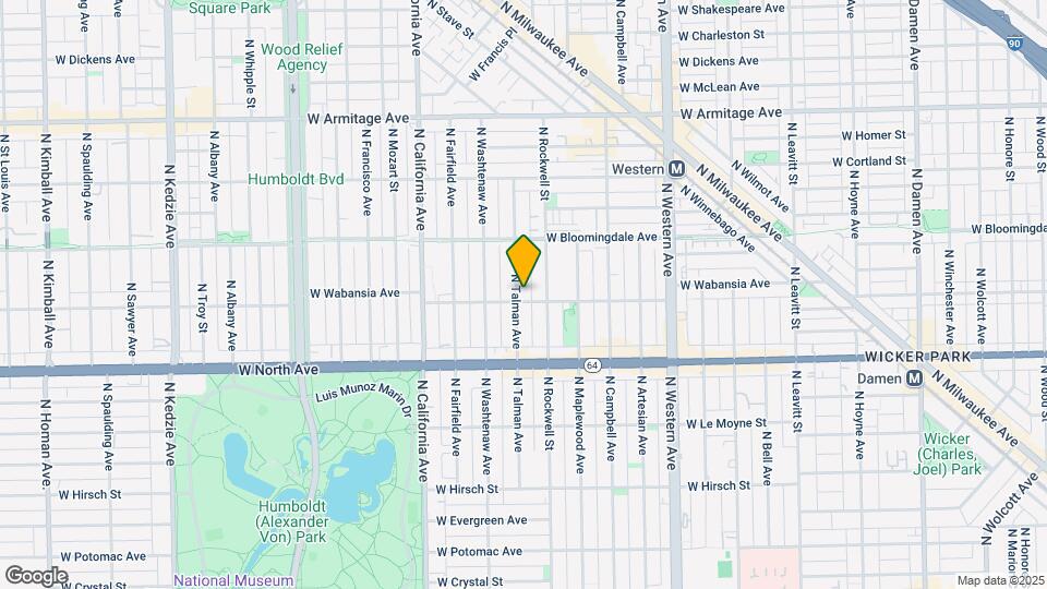 1705 N Talman Ave, Unit 1 Map and Location Details