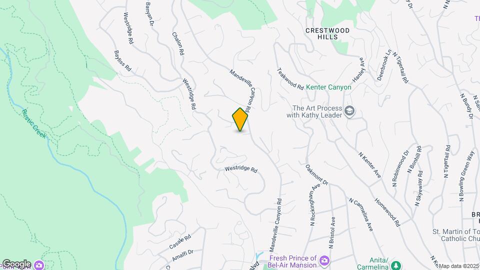 1957 Mandeville Canyon Rd Map and Location Details