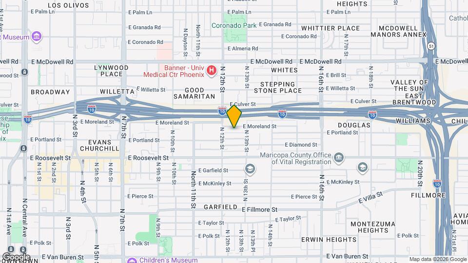 1223 E Moreland St Mapa y Detalles de la Ubicación