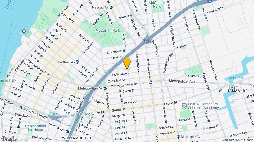337 Leonard St Map and Location Details