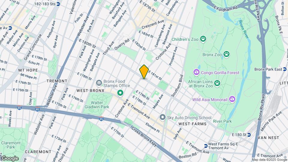 712 E 180th St Mapa y Detalles de la Ubicación