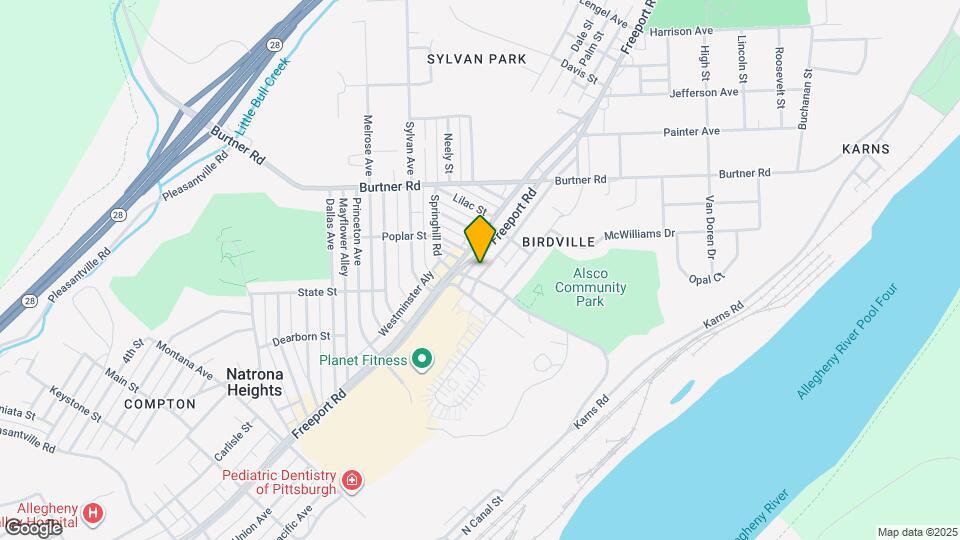 2107 Adams St Map and Location Details