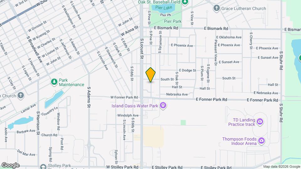 1124 S Pine St Map and Location Details