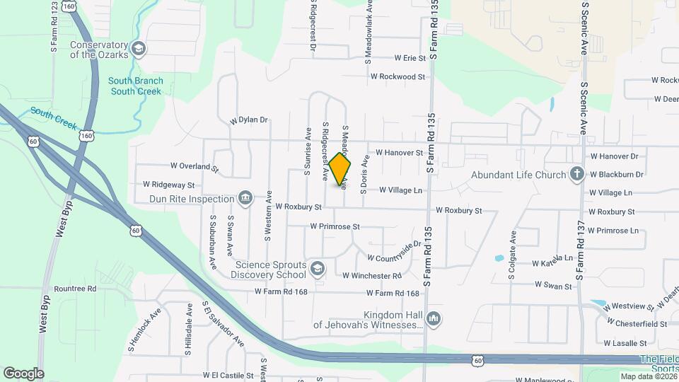 3545 S Meadowlark Ave Map and Location Details