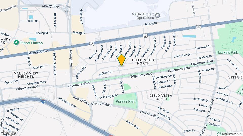 7605 Parkland Dr Mapa y Detalles de la Ubicación