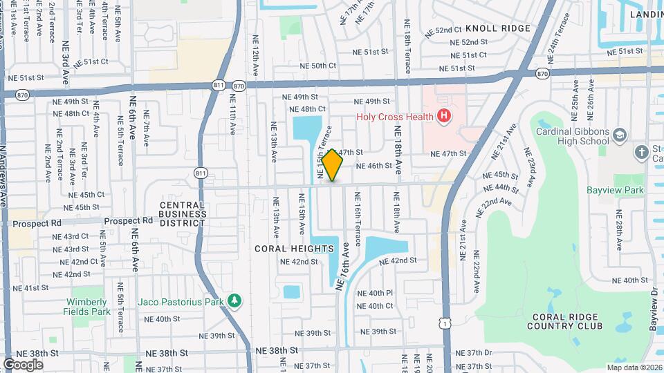 1566 NE 45th St, Unit D Map and Location Details