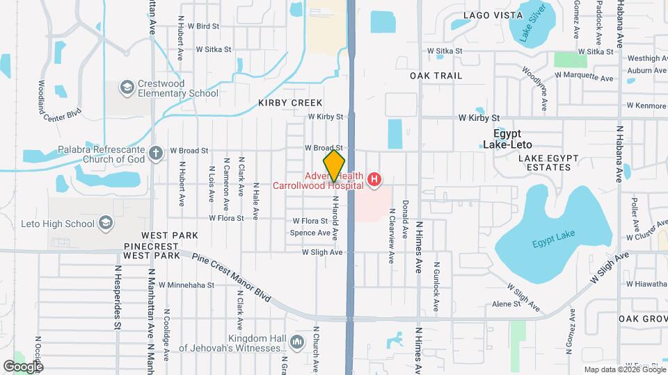 3802 W Hamilton Ave Map and Location Details