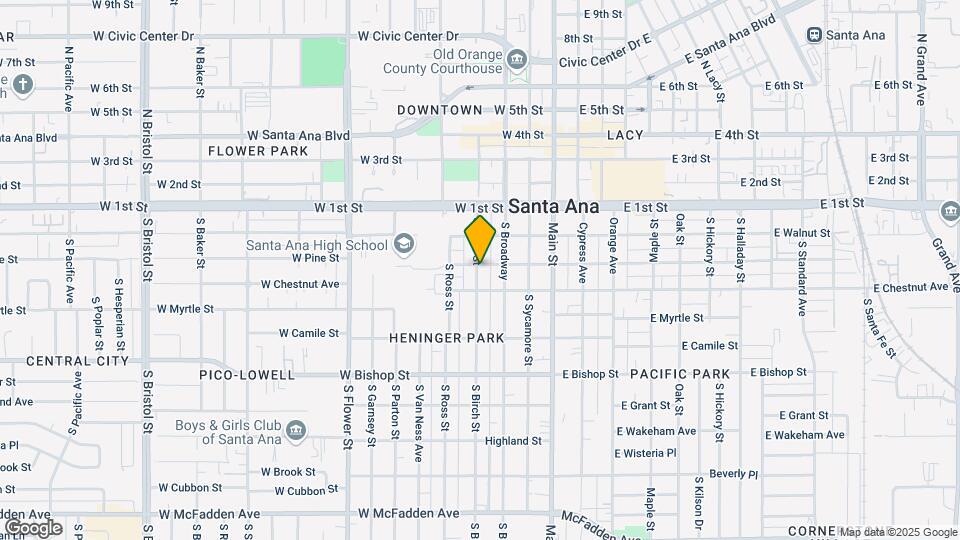301 S Birch St Map and Location Details